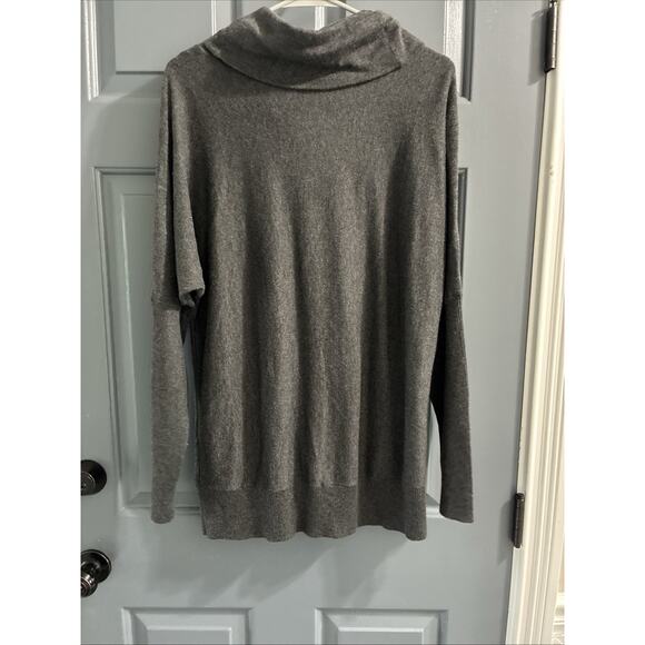 Michael Kors Women's Sweater Zipper Sleeves Gray Size L Pullover Turtleneck - Picture 6 of 9